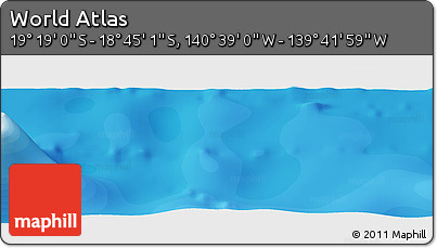 Political Panoramic Map of the Area around 19° 2' 1" S, 140° 10' 30" W