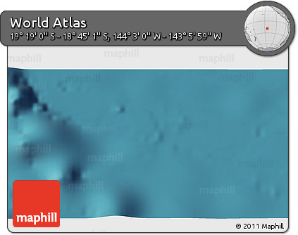 Satellite 3D Map of the Area around 19° 2' 1" S, 143° 34' 29" W