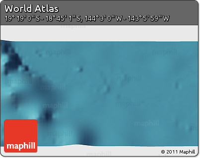 Satellite 3D Map of the Area around 19° 2' 1" S, 143° 34' 29" W