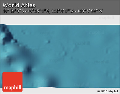 Satellite 3D Map of the Area around 19° 2' 1" S, 143° 34' 29" W