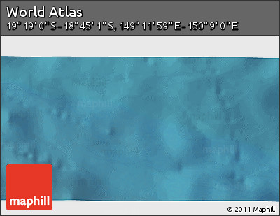 Satellite 3D Map of the Area around 19° 2' 1" S, 149° 40' 30" E