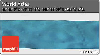 Satellite Panoramic Map of the Area around 19° 2' 1" S, 149° 40' 30" E