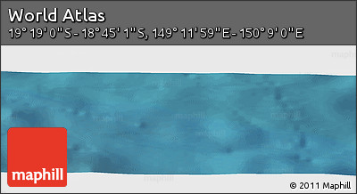 Satellite Panoramic Map of the Area around 19° 2' 1" S, 149° 40' 30" E