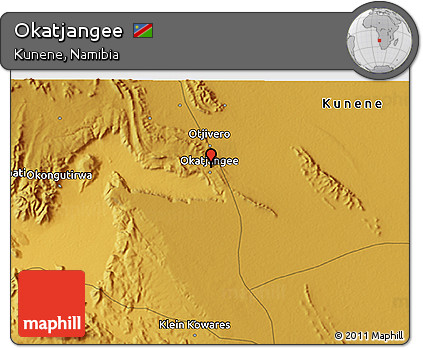 Physical 3D Map of Okatjangee