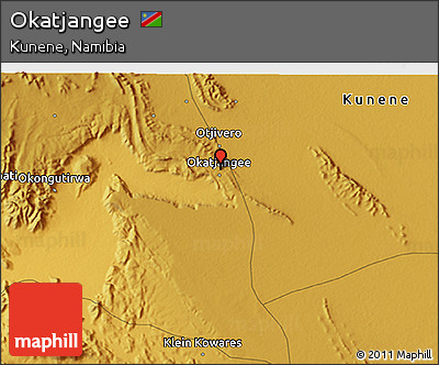 Physical 3D Map of Okatjangee