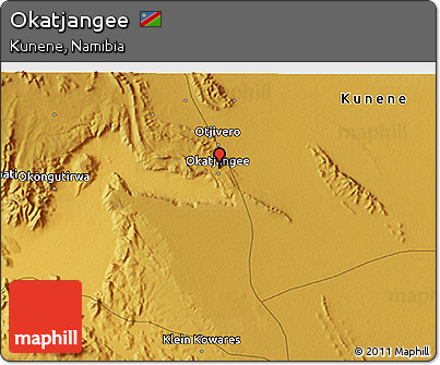 Physical 3D Map of Okatjangee
