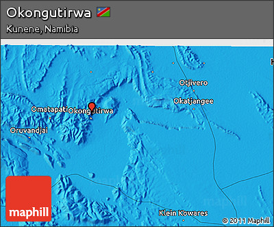 Political 3D Map of Okongutirwa