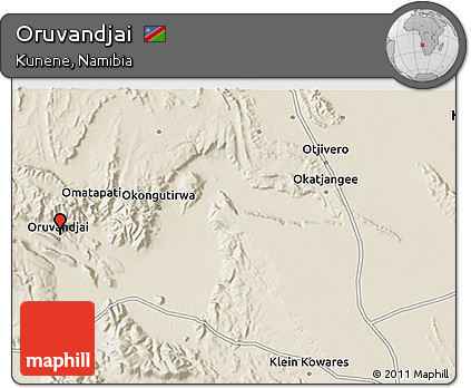 Shaded Relief 3D Map of Oruvandjai