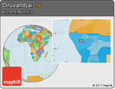 Political Location Map of Oruvandjai