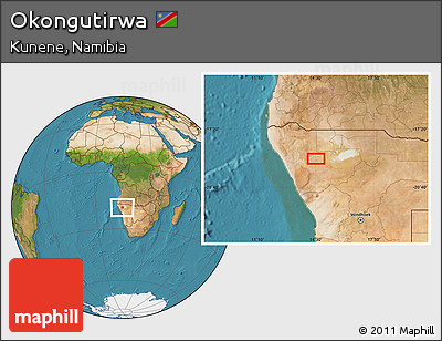Satellite Location Map of Okongutirwa