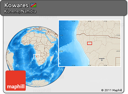 Shaded Relief Location Map of Kowares