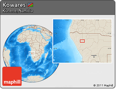 Shaded Relief Location Map of Kowares