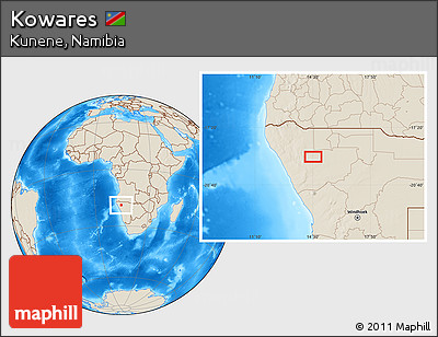 Shaded Relief Location Map of Kowares