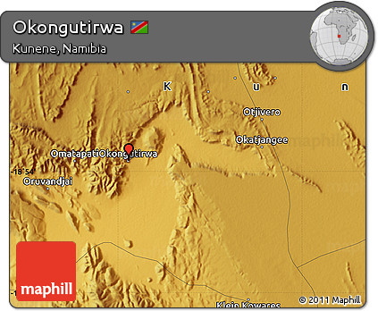 Physical Map of Okongutirwa