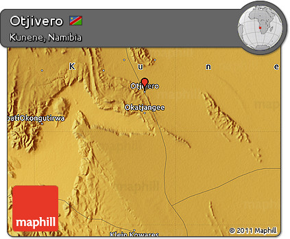 Physical Map of Otjivero