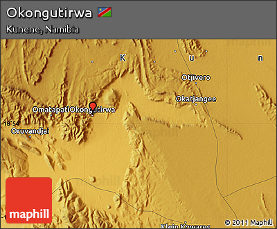 Physical Map of Okongutirwa