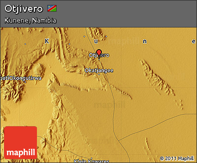 Physical Map of Otjivero