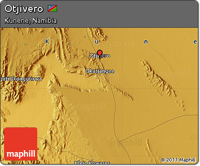 Physical Map of Otjivero