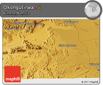 Physical Panoramic Map of Okongutirwa