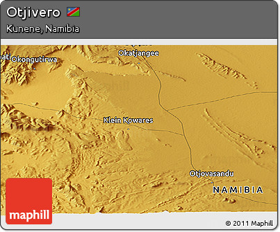 Physical Panoramic Map of Otjivero