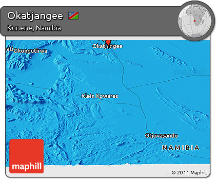 Political Panoramic Map of Okatjangee