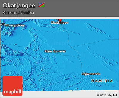 Political Panoramic Map of Okatjangee