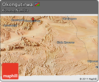 Satellite Panoramic Map of Okongutirwa