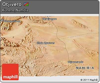 Satellite Panoramic Map of Otjivero