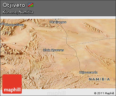 Satellite Panoramic Map of Otjivero