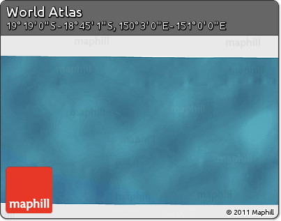 Satellite 3D Map of the Area around 19° 2' 1" S, 150° 31' 30" E