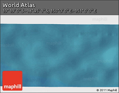 Satellite 3D Map of the Area around 19° 2' 1" S, 150° 31' 30" E