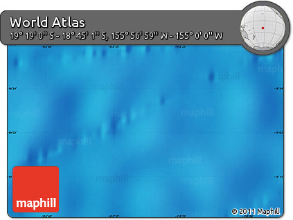 Physical Map of the Area around 19° 2' 1" S, 155° 28' 29" W