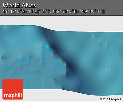 Satellite 3D Map of the Area around 19° 2' 1" S, 159° 1' 30" E
