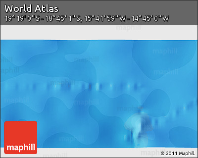 Political 3D Map of the Area around 19° 2' 1" S, 15° 13' 29" W