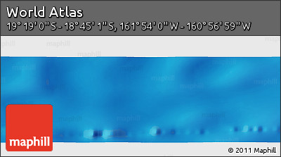 Physical Panoramic Map of the Area around 19° 2' 1" S, 161° 25' 30" W