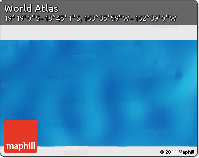 Physical 3D Map of the Area around 19° 2' 1" S, 163° 7' 30" W