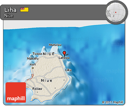 Shaded Relief 3D Map of Liha