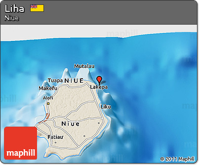 Shaded Relief 3D Map of Liha