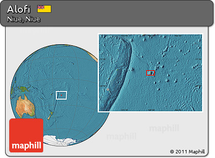 Satellite Location Map of Alofi