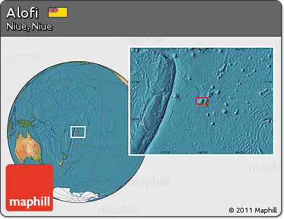 Satellite Location Map of Alofi