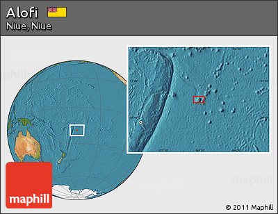 Satellite Location Map of Alofi