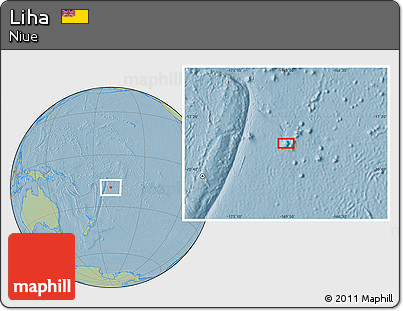 Savanna Style Location Map of Liha, hill shading
