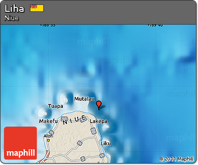 Shaded Relief Map of Liha