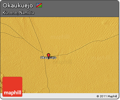 Physical 3D Map of Okaukuejo