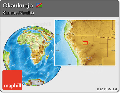Physical Location Map of Okaukuejo