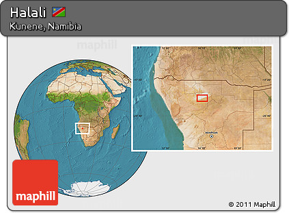 Satellite Location Map of Halali