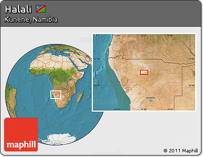Satellite Location Map of Halali