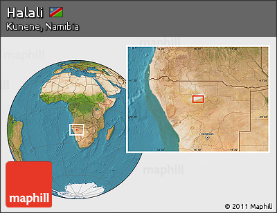 Satellite Location Map of Halali