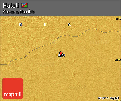 Physical Map of Halali