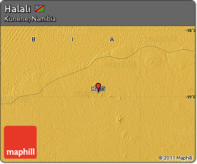 Physical Map of Halali